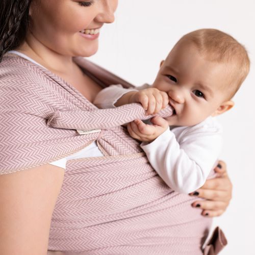 TRAGETUCH ACCESSOIRE: Baby-Nackenrolle mit Knopfgummi