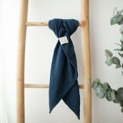 cocoome_Babytuch_Musselin_Spucktuch_Stilltuch_Schmusetuch_Pucktuch_Babydecke_dunkelblau