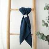 cocoome_Babytuch_Musselin_Spucktuch_Stilltuch_Schmusetuch_Pucktuch_Babydecke_dunkelblau