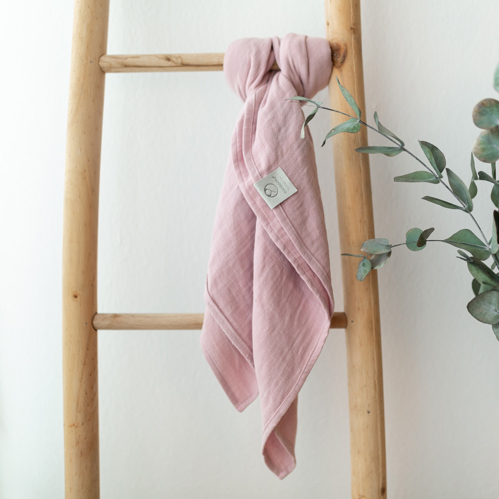 cocoome_Babytuch_Musselin_Spucktuch_Stilltuch_Schmusetuch_Pucktuch_Babydecke_rosa