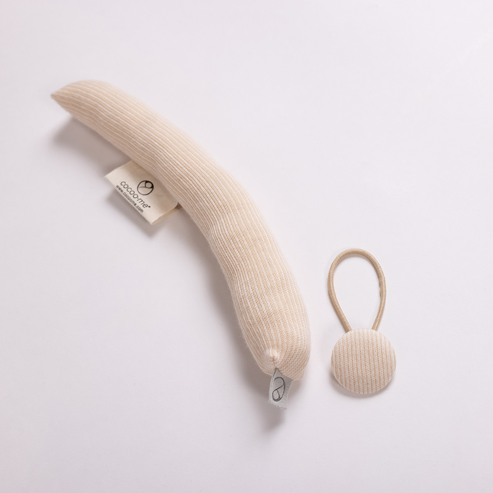 UNI elfenbein Nackenrolle und Knopfgummi für Babytragetuch