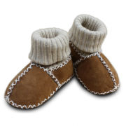 Scarpe in pelle di agnello per bambini nel colore cammello (marrone)