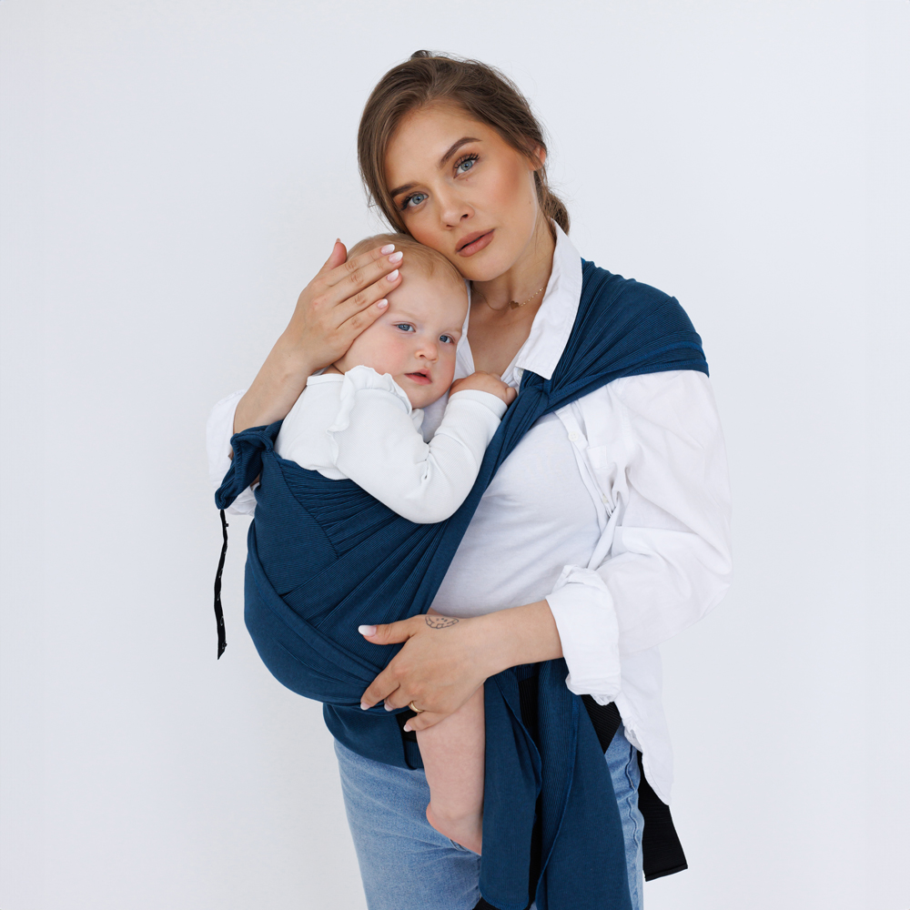 Porte-bébé Helium bleu foncé Wrapconversion