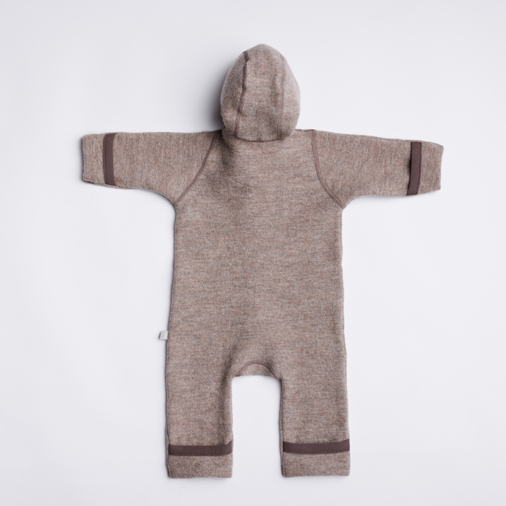 Lilakind Baby Wollwalk Overall Handmade In Germany - Gefüttert Mit Dschungelmotiv