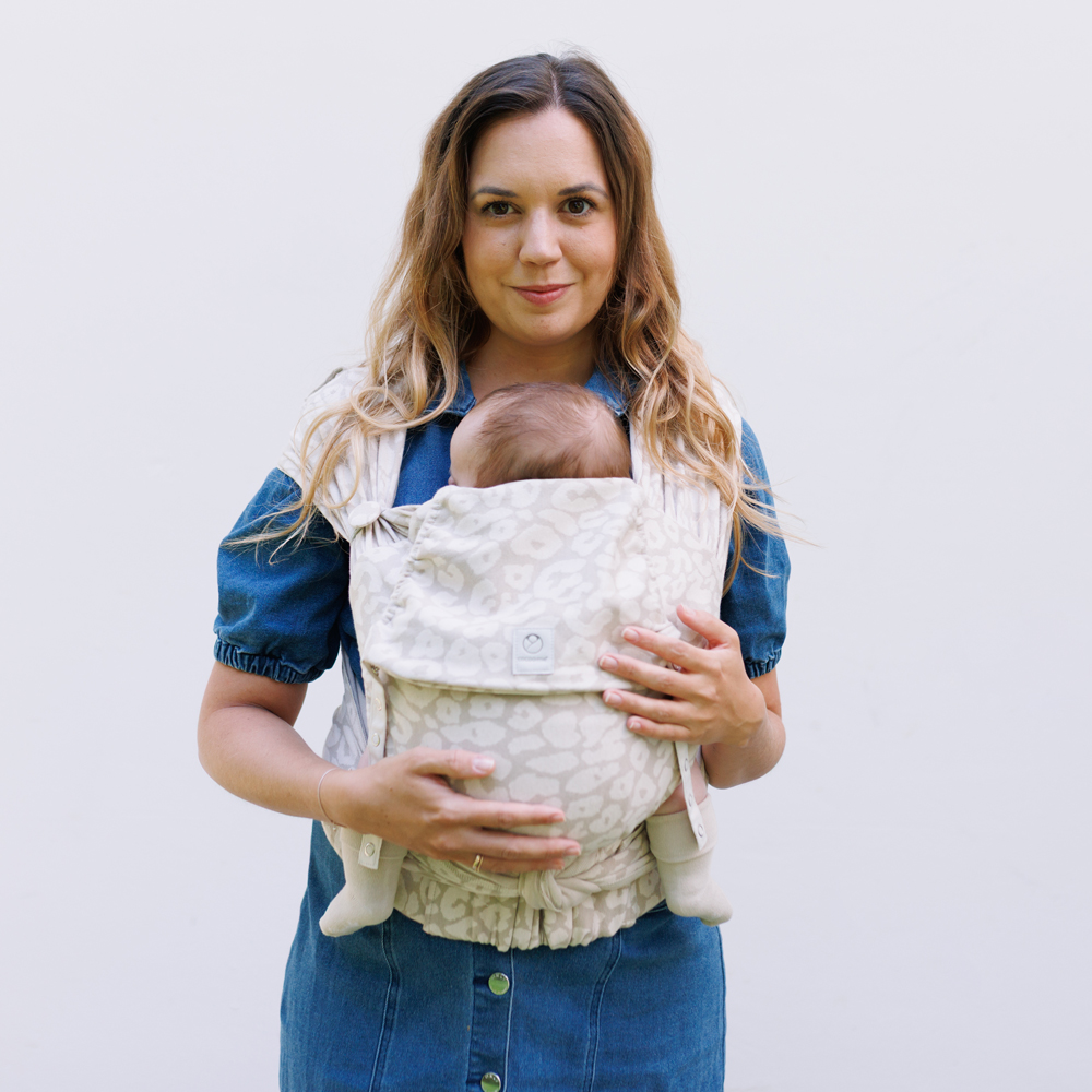cocoome Babytrage Helium, wrapconversion Leo beige